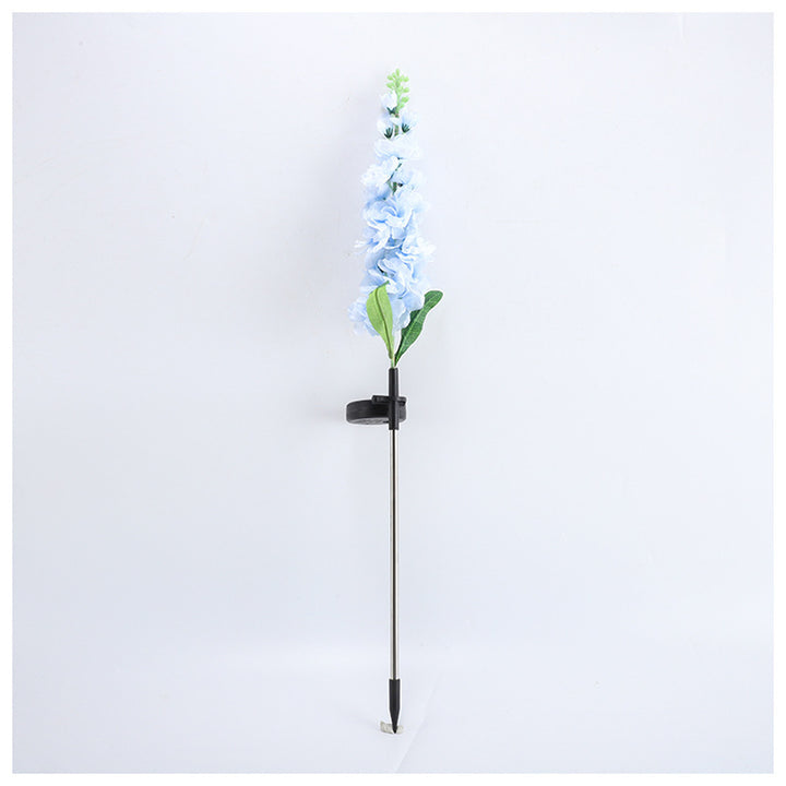 Decorative Tall Artificial Delphinium Garden Stake With Stainless Steel Spike And Adjustable Clip Bowlift