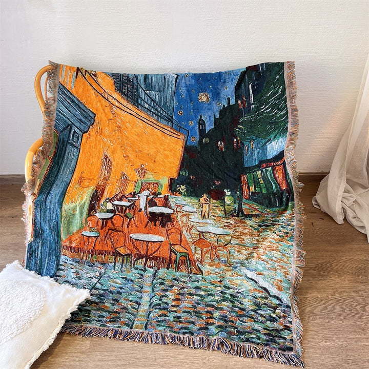 Artistic Handwoven Throw Blanket