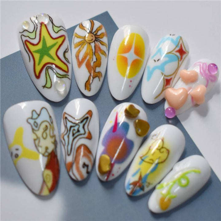 Artistic Themed Press-On Nail Set Bowlift