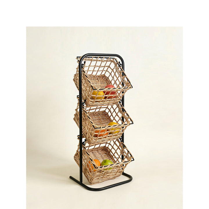 Modern storage basket with multiple shelves Bowlift