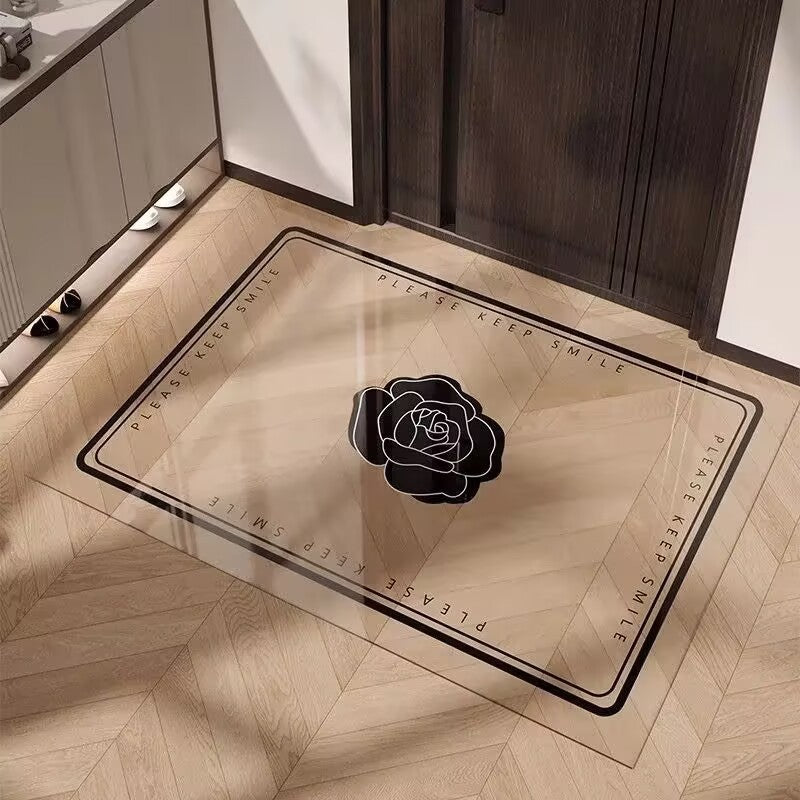 Playful Smiley Face Decorative Mat
