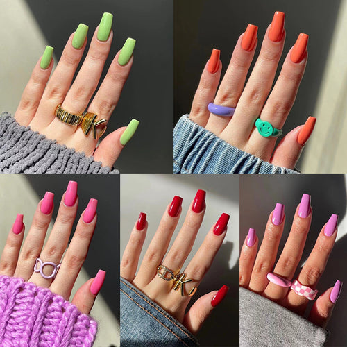 Stylish artificial nails in elegant gloss finish Bowlift