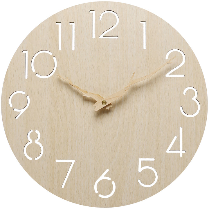 Wall clocks made from untreated wood Bowlift