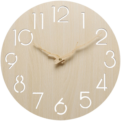 Wall clocks made from untreated wood Bowlift