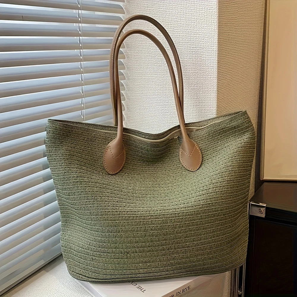 Everyday-friendly tote bag with leather handles Bowlift