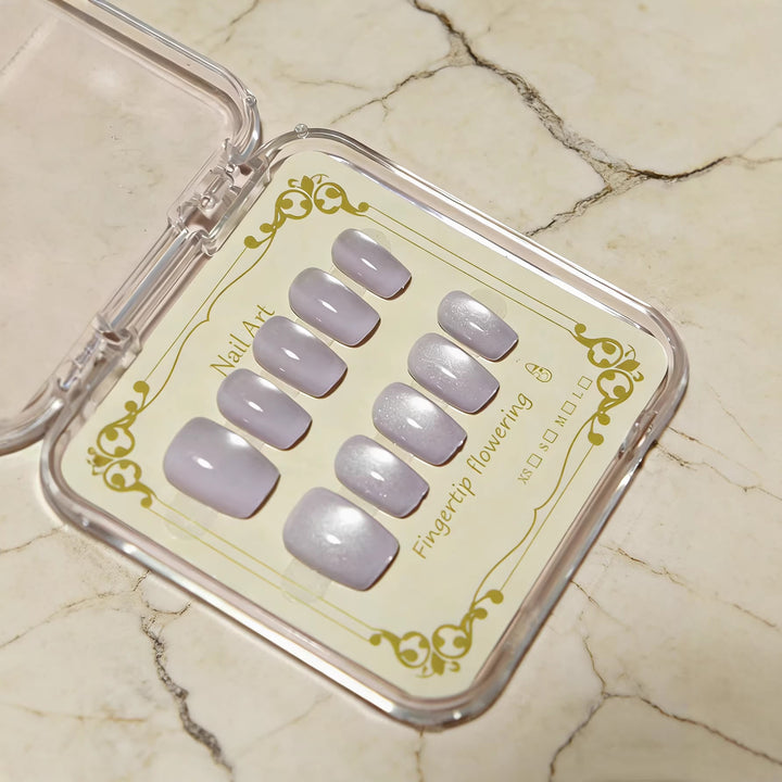 Elegant Glossy Press-On Nail Set Bowlift