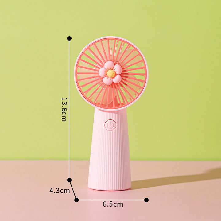Decorative Floral Handheld Cooling Fan Bowlift