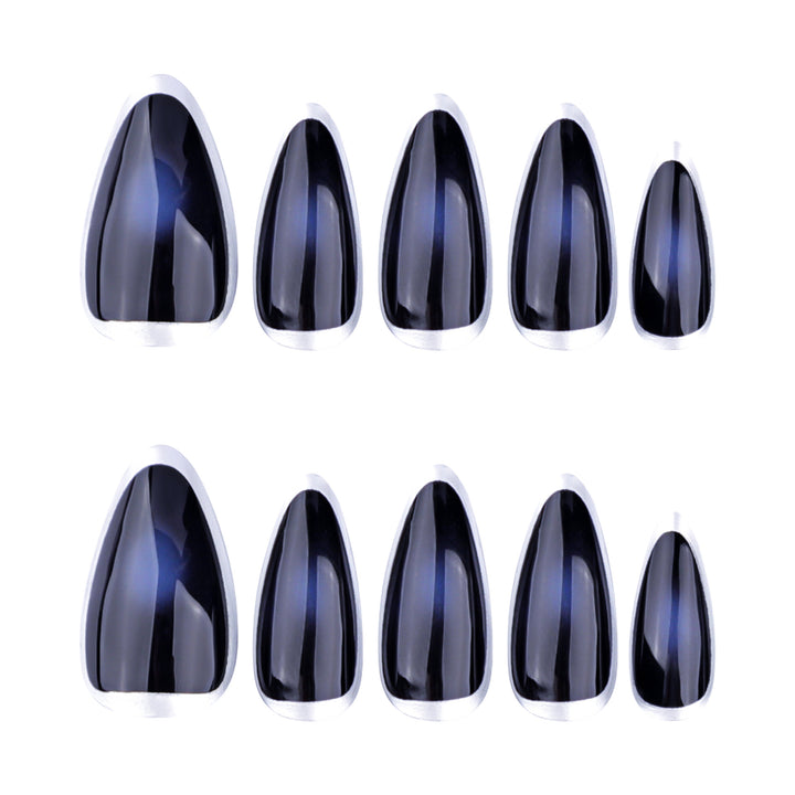 Artful stiletto nails with glamorous metallic finish Bowlift