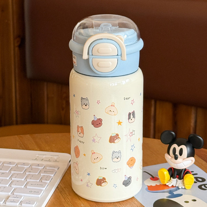 Women Waterproof Water Bottle with Leak-proof Lid and Animal Design Bowlift