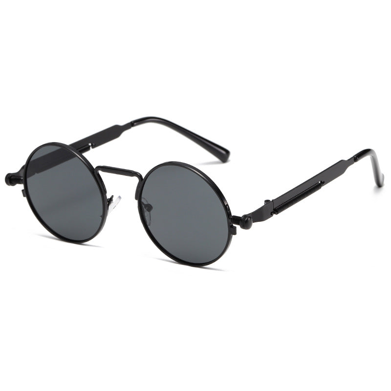 Women's fashionable round sunglasses with precise metal frame Bowlift