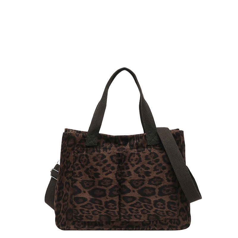 WoChic Leopard Print Utility Tote Bag Bowlift