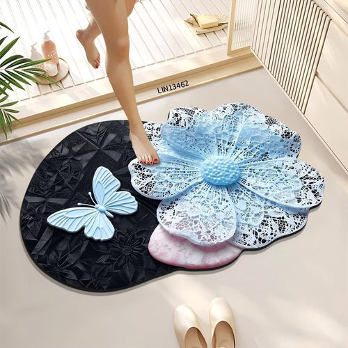 Decorative Floral Bath Mat