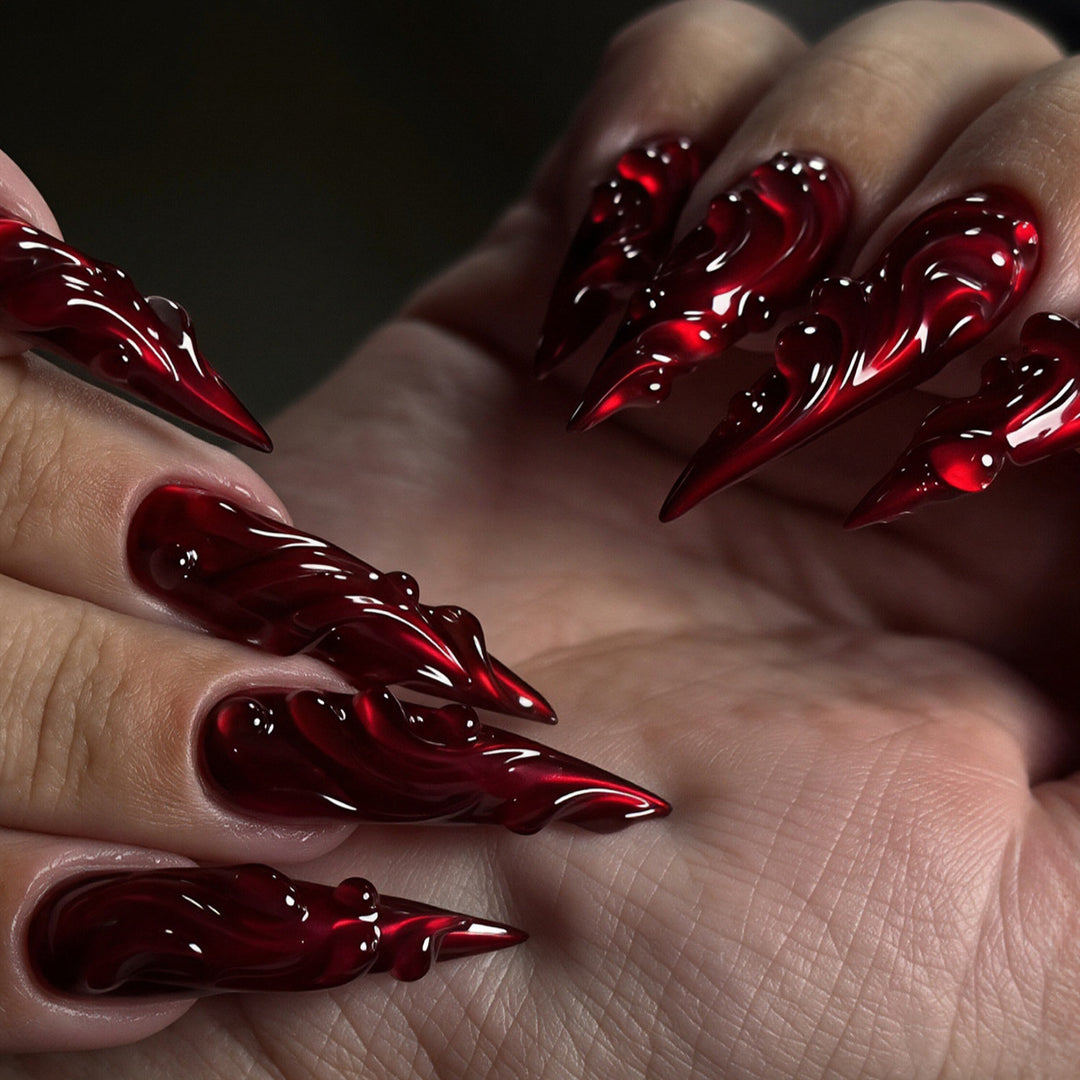 Artistic Stiletto Nail Art Extensions Bowlift