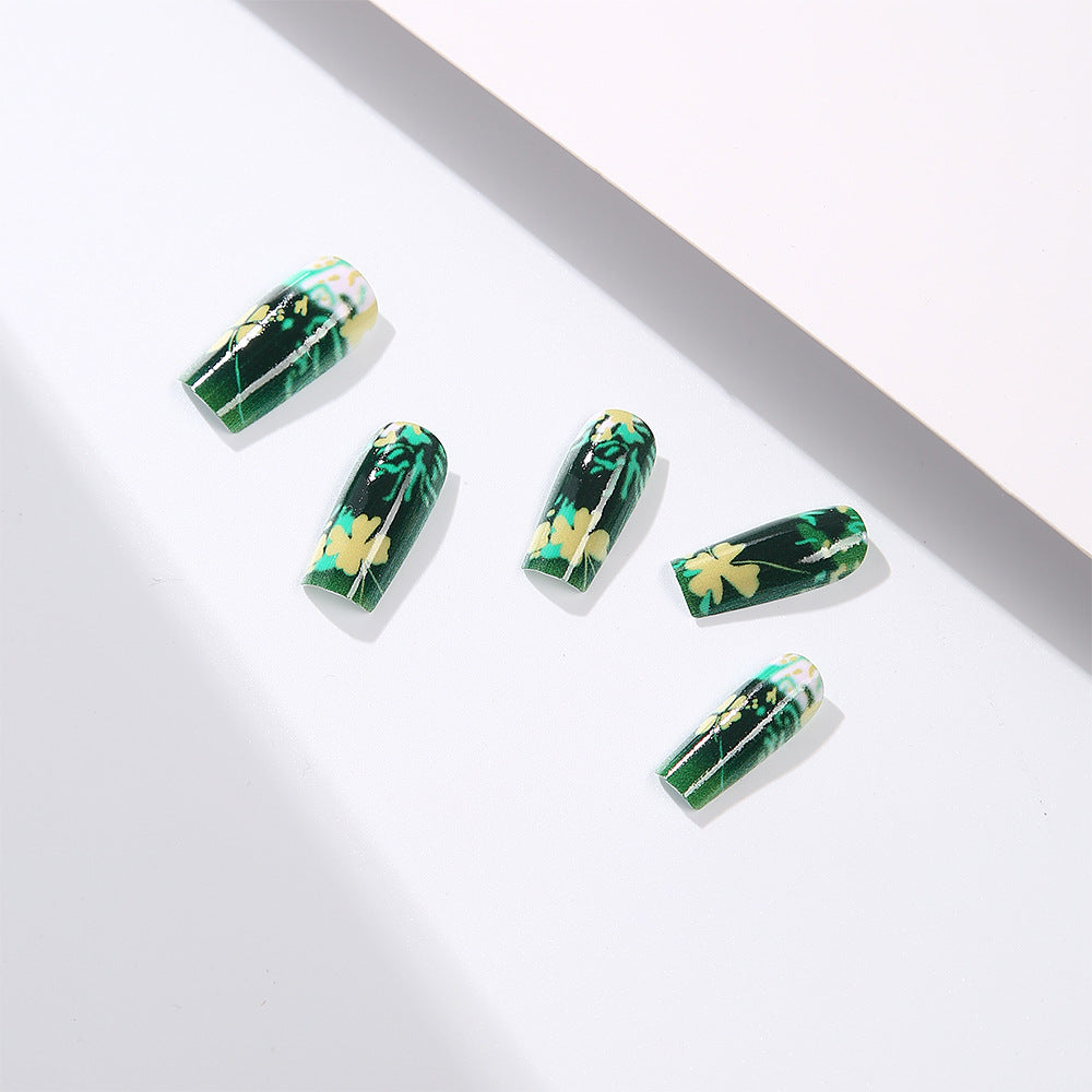 Botanical Design Acrylic Nails Bowlift