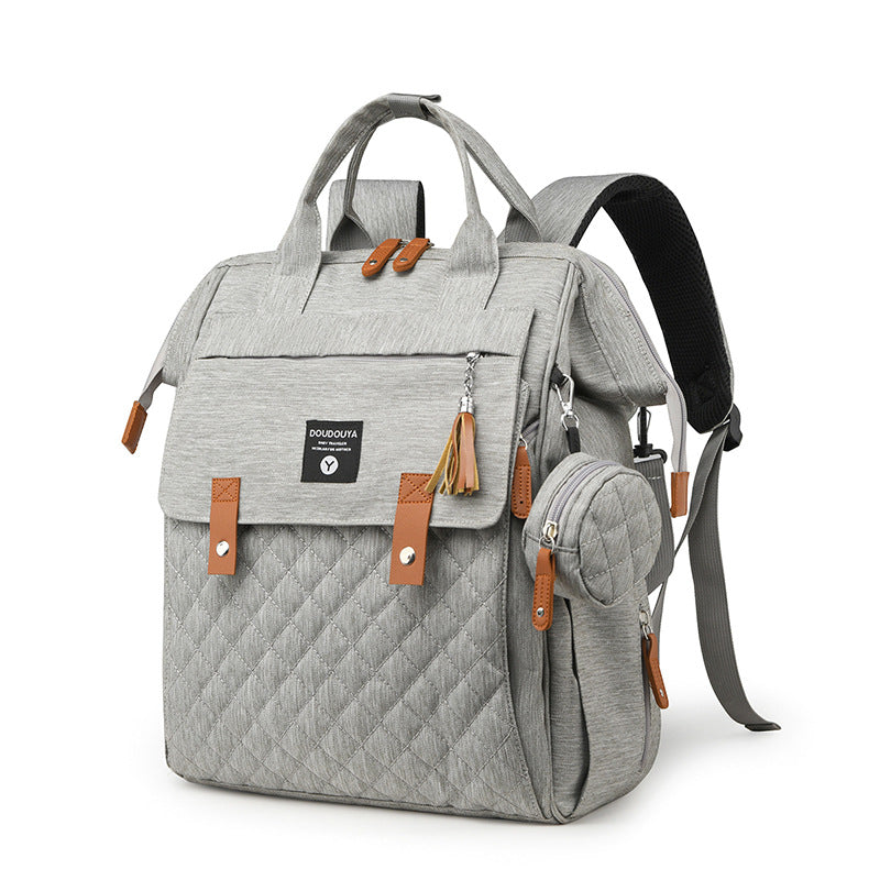 Multi-Functional Quilted Travel Backpack Bowlift