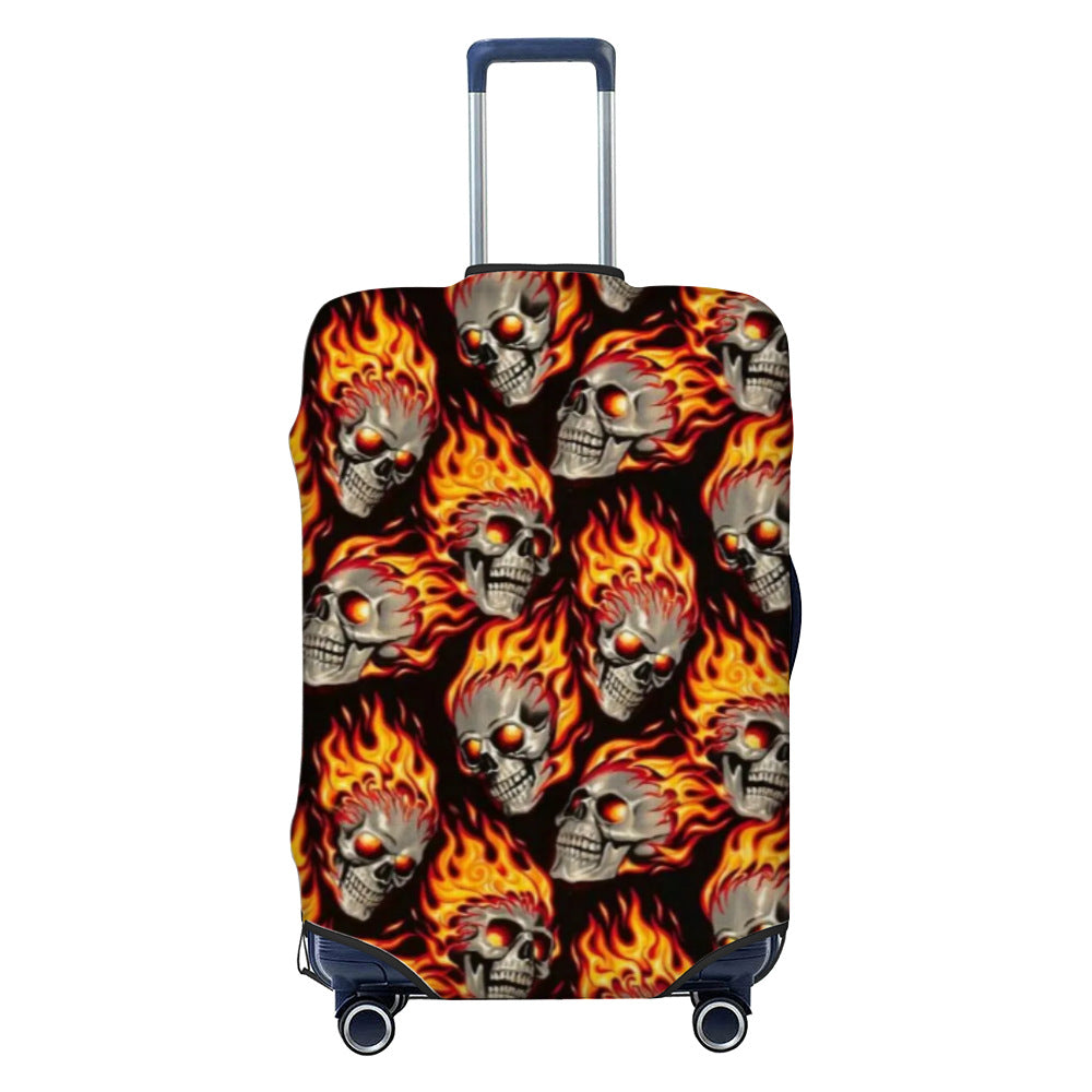 Unisex non-elastic luggage cover with graffiti print and zipper opening, stretchable protective cover with non-slip inner fastening Bowlift