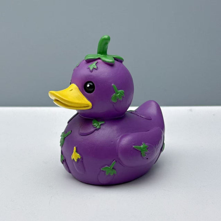 Funny rubber duck with vegetable motif Bowlift