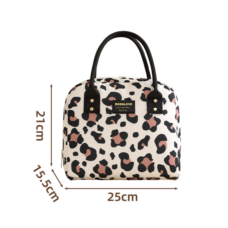 Insulated Leopard Print Lunch Tote Bowlift