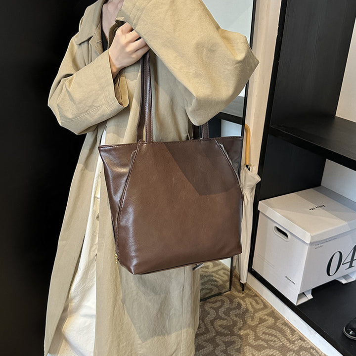 Elegant Faux Leather Tote Bag Bowlift