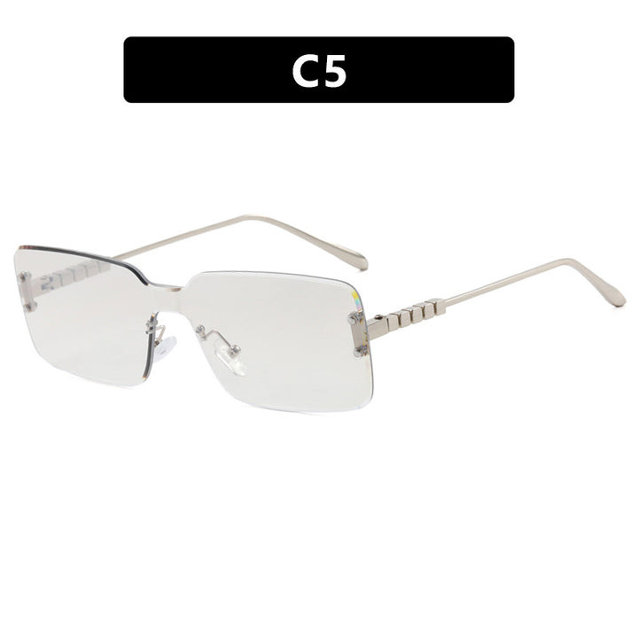 Women's modern rectangular sunglasses with stylish metal frame Bowlift