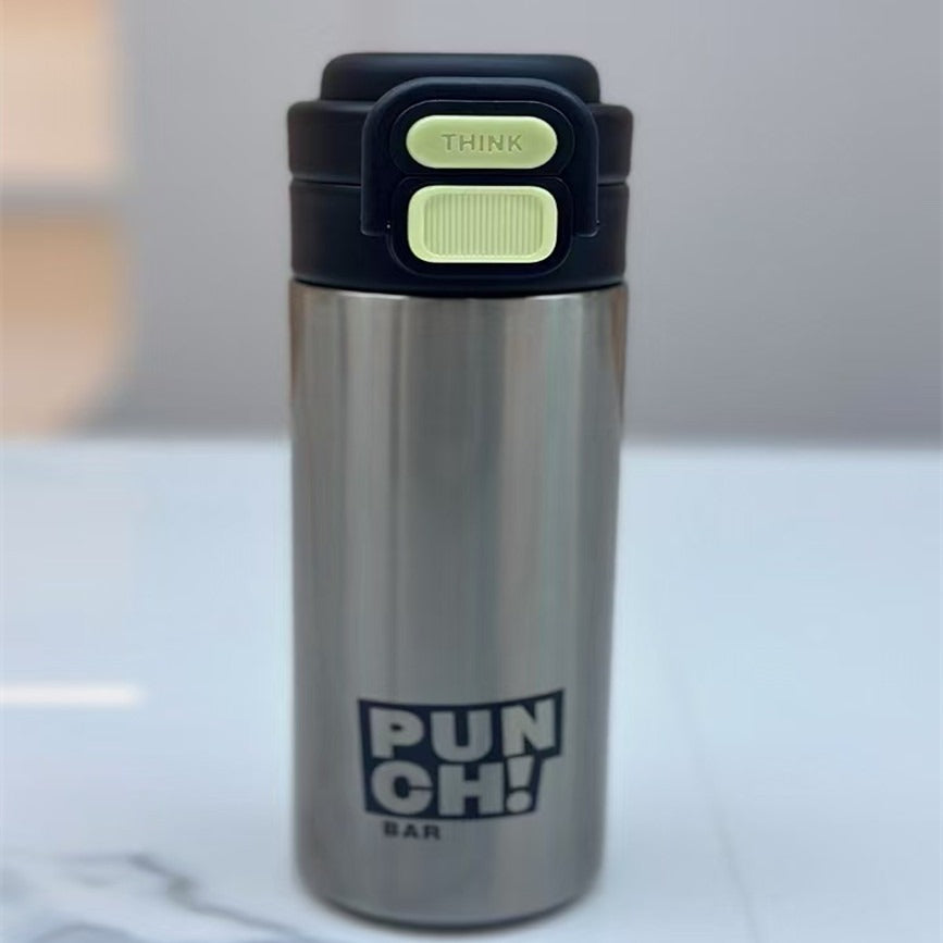 Women's modern insulating drinking bottle with innovative closure system Bowlift