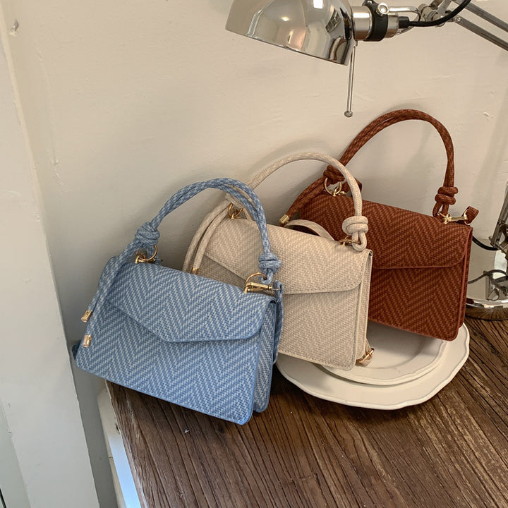 WoElegant Textured Fabric Handbag Bowlift