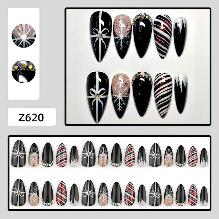 Artificial nails with festive Christmas designs Bowlift