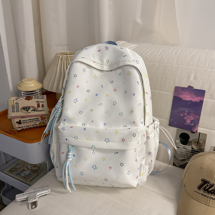 Fashionable backpack with colorful star pattern Bowlift