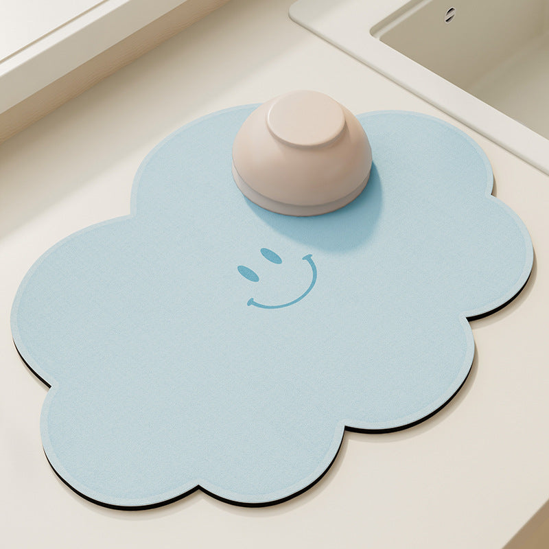 Cute Cloud Shaped Kitchen Counter Mat Bowlift