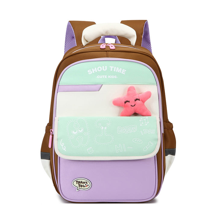 Kid's Playful Cartoon-Themed Backpack Bowlift