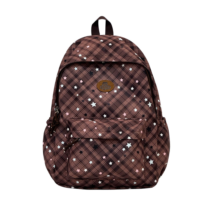 Plaid Patterned Backpack
