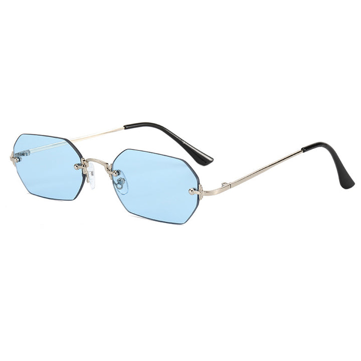 Women's fashionable octagonal sunglasses with elegant metal frame Bowlift