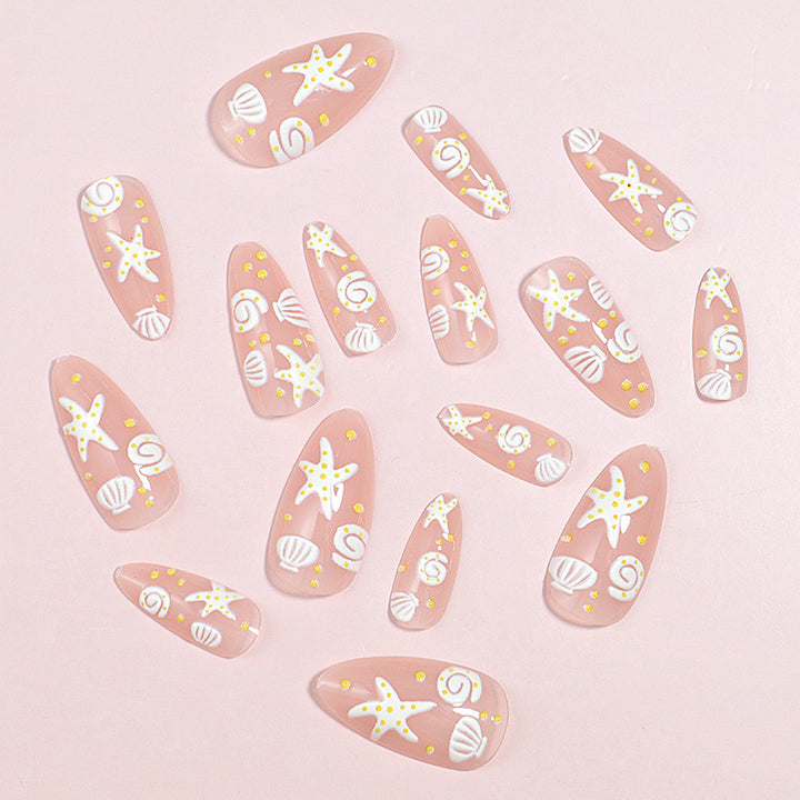 Coastal Themed Press-On Nails Bowlift