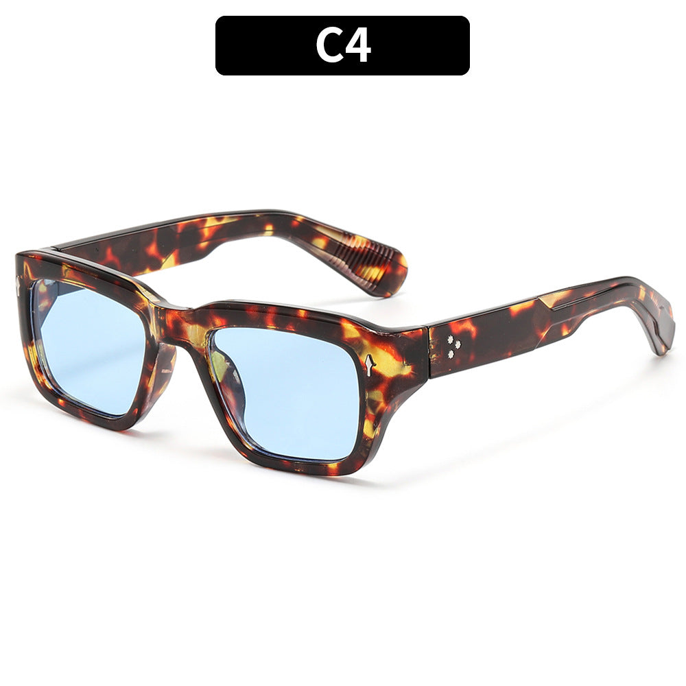 Vintage-Inspired Geometric Frame Sunglasses