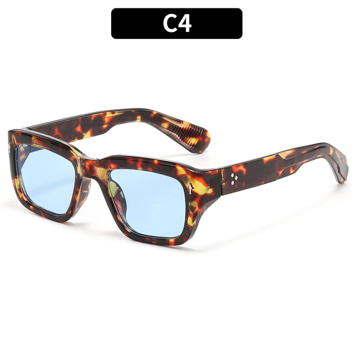 Vintage-Inspired Geometric Frame Sunglasses