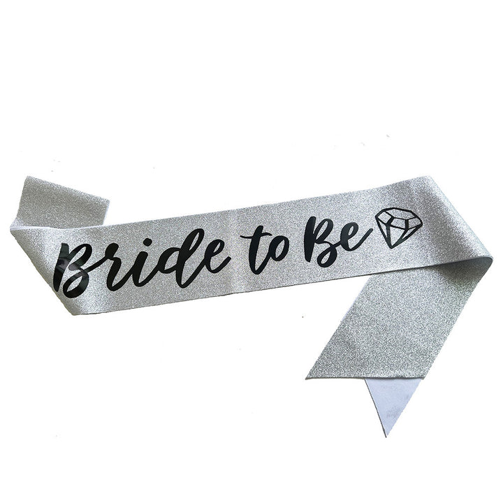 Ladies Glittering Bride Sash Bowlift