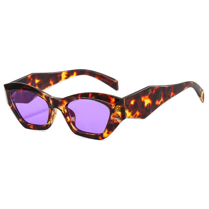 Women's geometric designer sunglasses with sparkling frame Bowlift