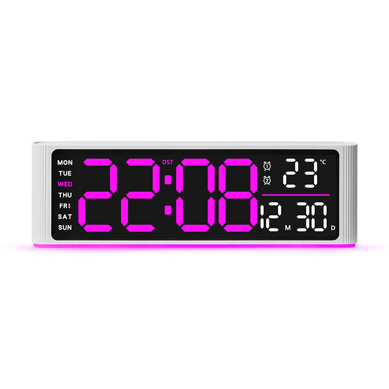 Digital LED alarm clock with temperature and day of week display Bowlift