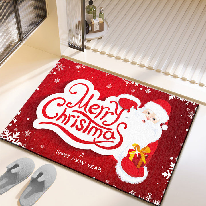 Festive Christmas-Themed Bath Mat Bowlift