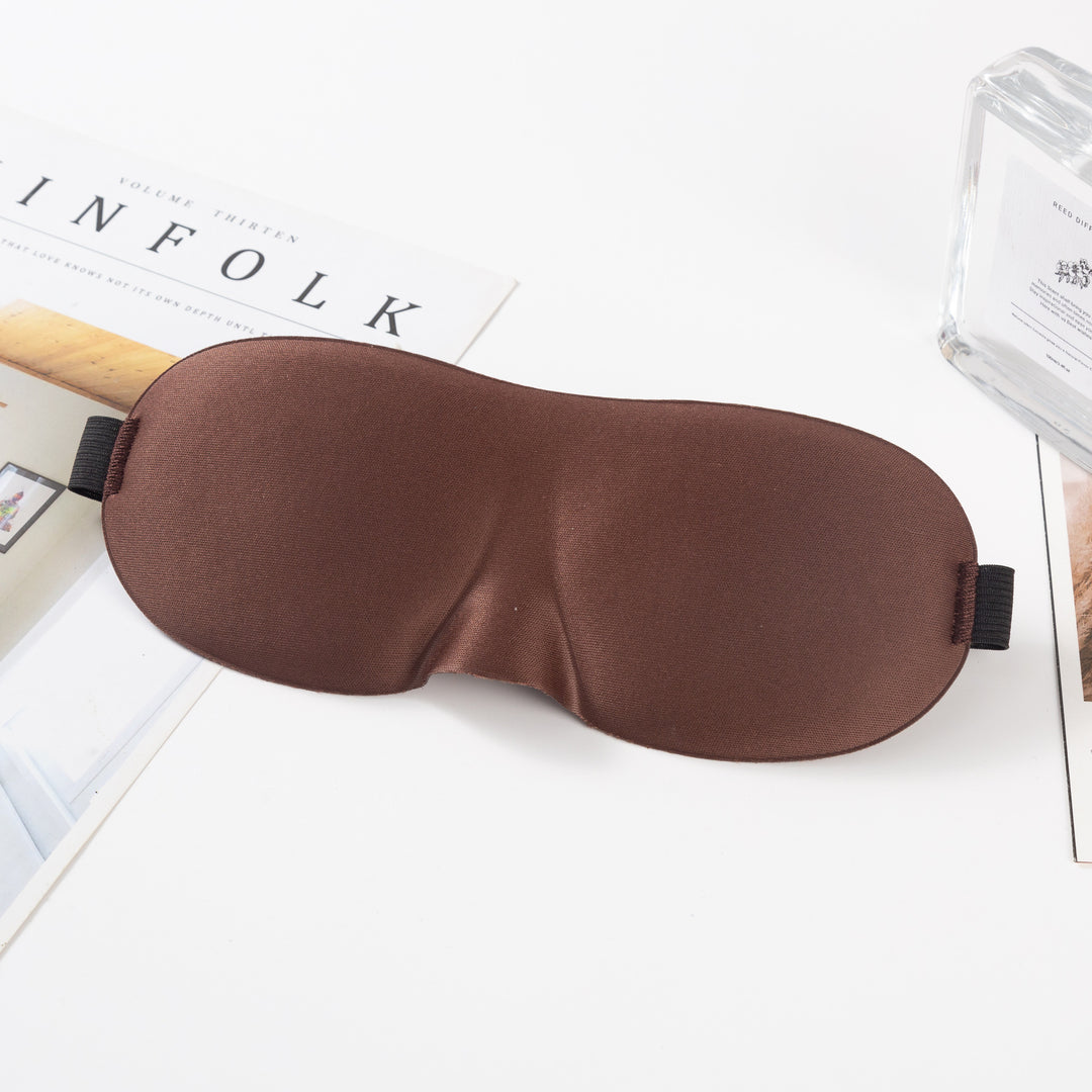 Unisex nan anatomically shaped sleep mask with formed eye sockets, lightweight foam core, and elastic comfort band Bowlift