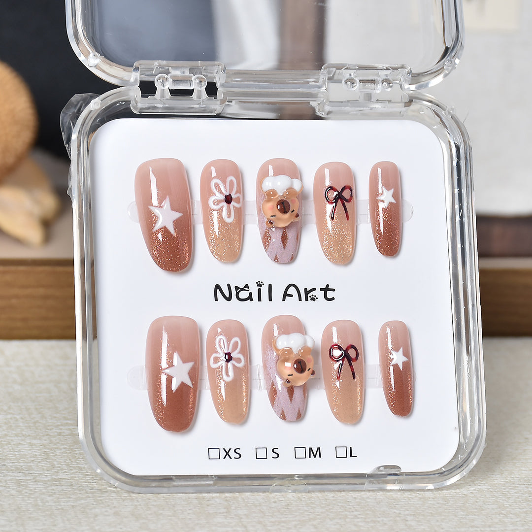 Premium Glamorous Press-On Nail Extensions Bowlift