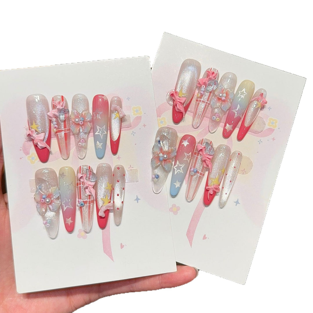 Artificial Nail Tips with Playful Design Bowlift