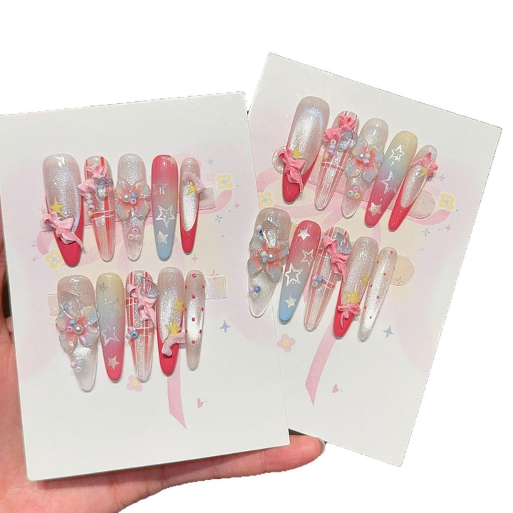 Artificial Nail Tips with Playful Design Bowlift