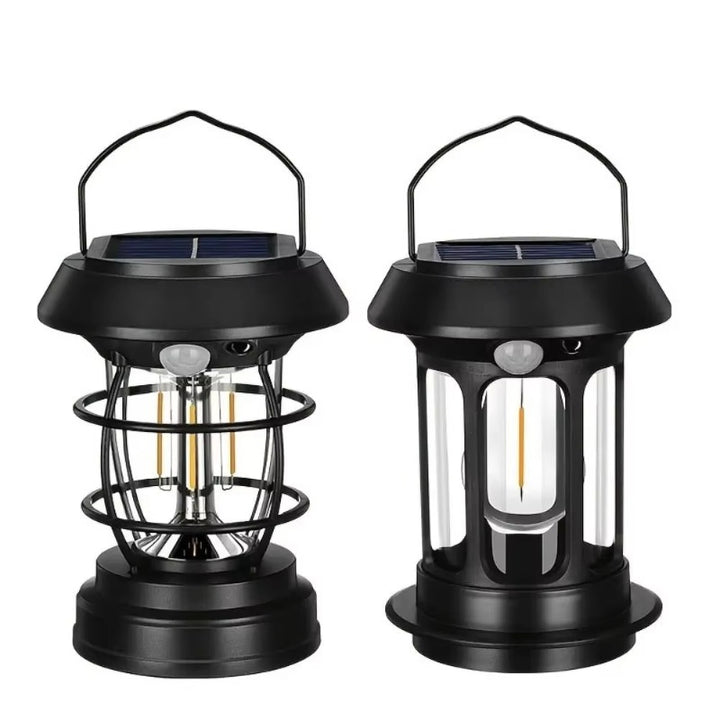 Solar Rechargeable LED Hanging Lantern with Motion Sensor and Wall Mount Bowlift