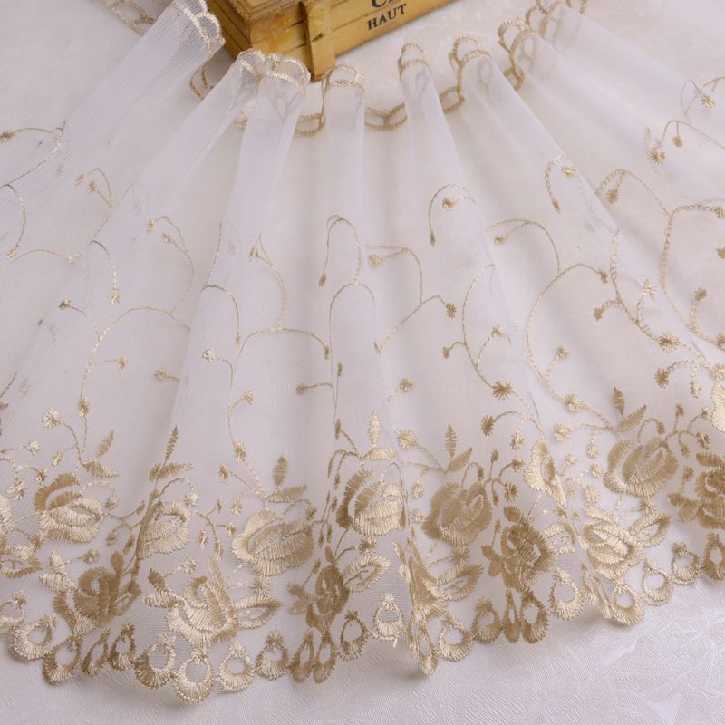 Elegant Embroidered Curtain Bowlift