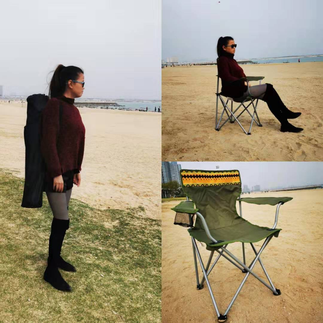 Women Comfortable Outdoor Folding Chair Bowlift