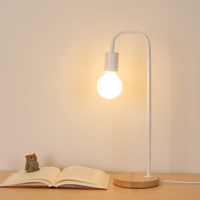 Arched Metal LED Table Lamp with Slim Round Base Bowlift