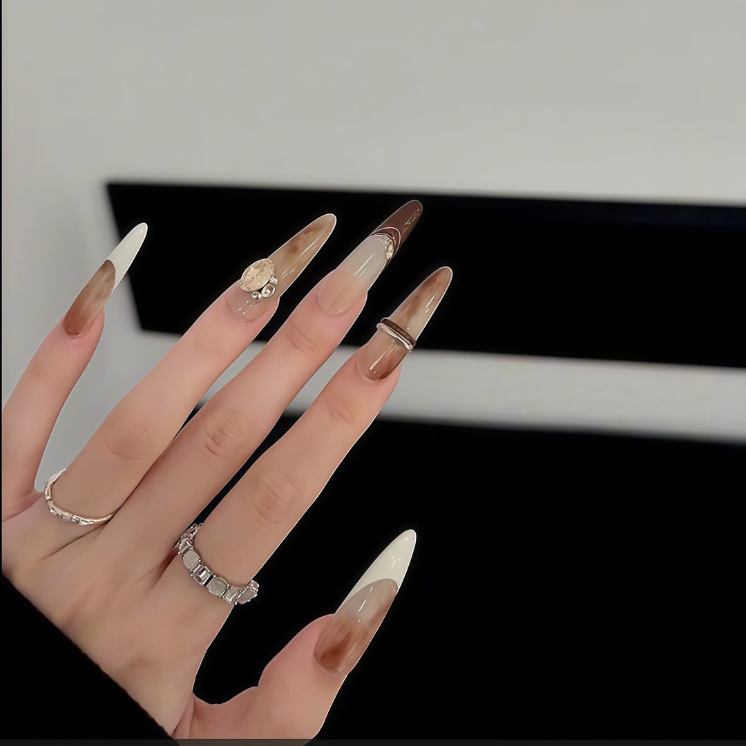 Artificial nail set with elegant glamour design Bowlift