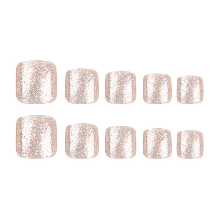 Glamorous toenail art with sparkling glitter accents Bowlift