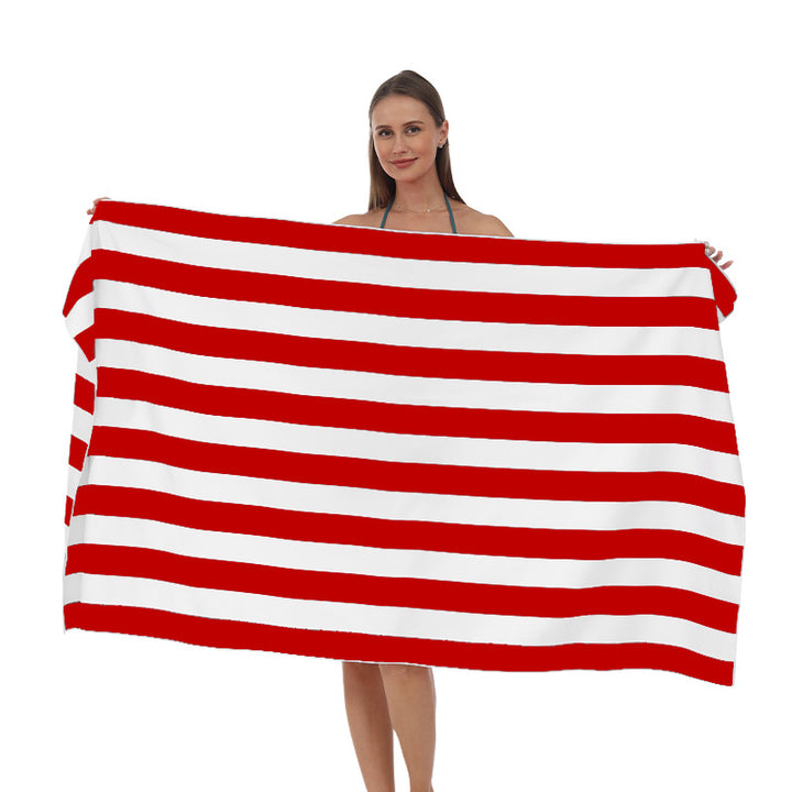 Beach towel with modern, wide stripe pattern Bowlift